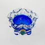 Bohemian Bowl Blue Transparent 1970s 4