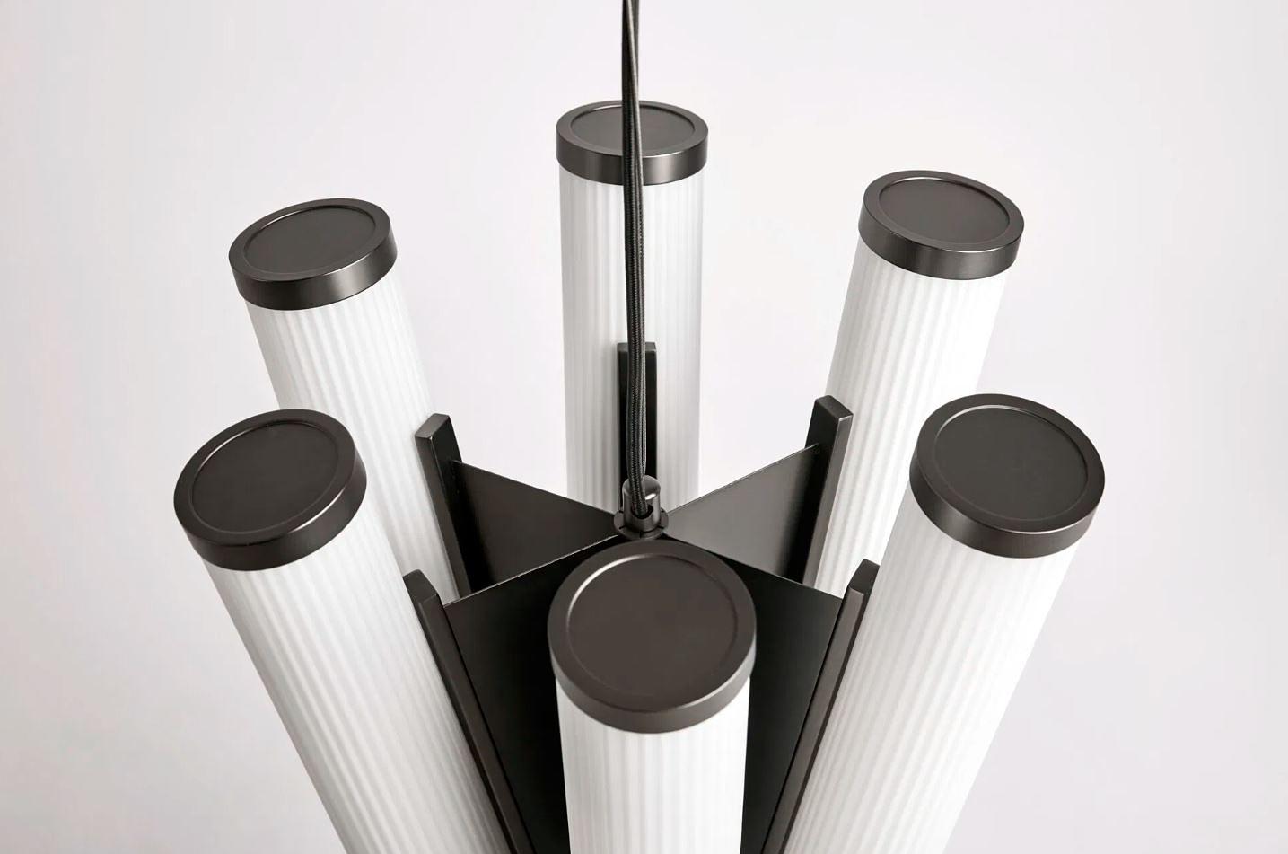 Deco Pendelleuchte Opalglas Eisen Ø40 cm 6