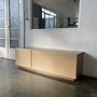TV Sideboard Holz Aluminum Braun 0