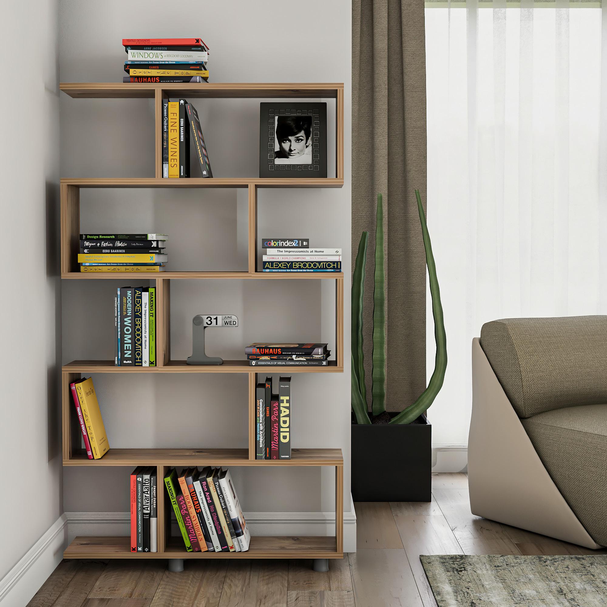 Elif Bookshelf Wood Veneer 1