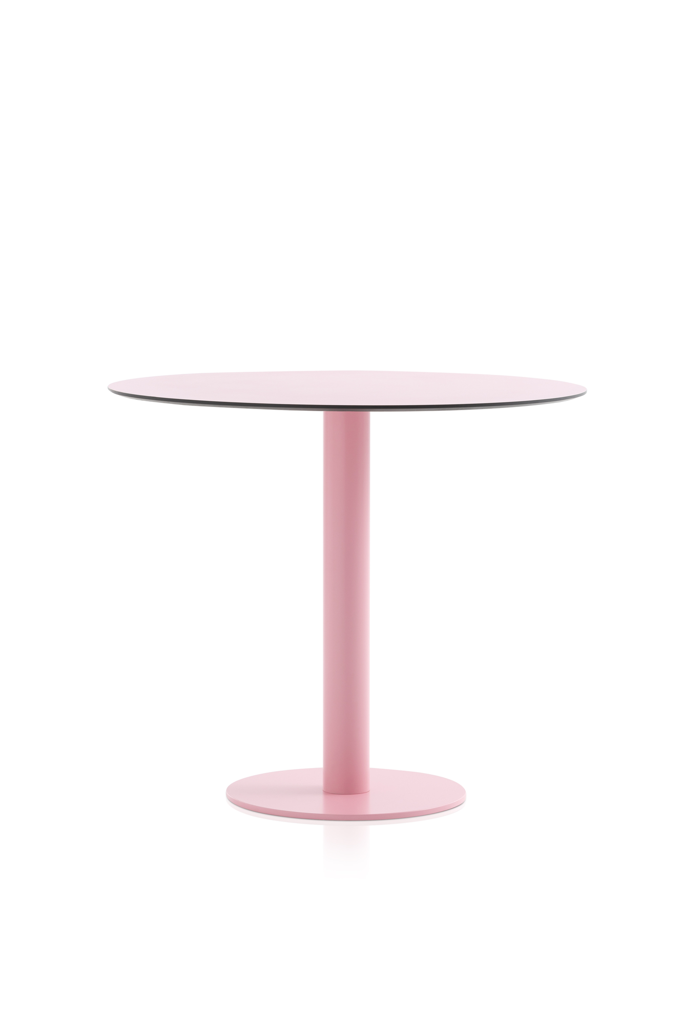 Mona Tisch Rund Stahl Rosa 0