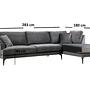Papira Corner Sofa Right Anthracite 6