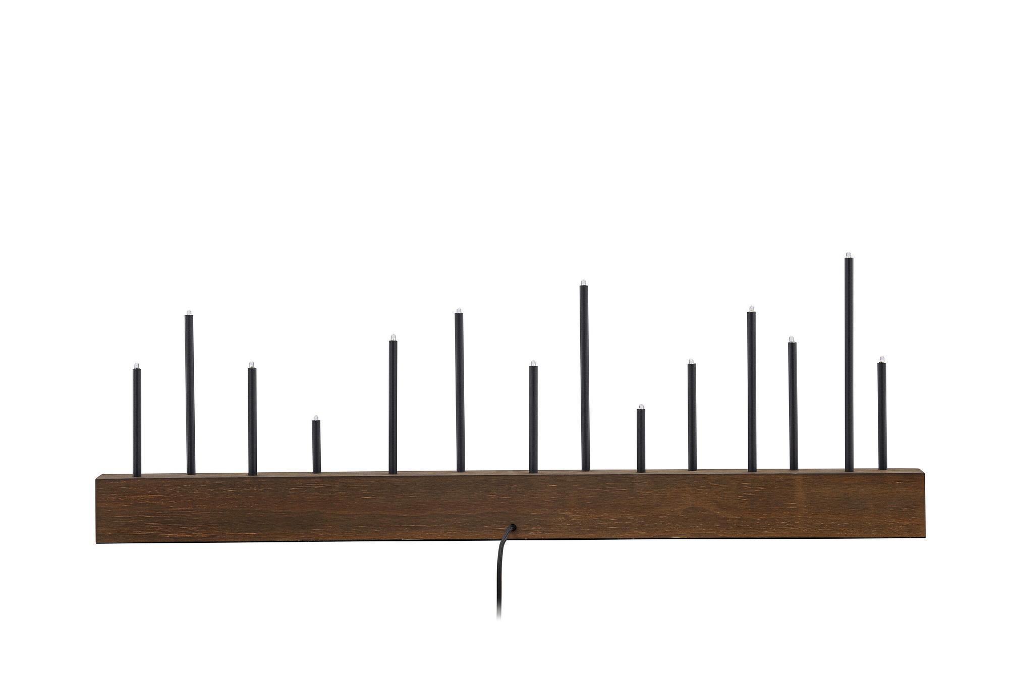 Kungsberget Adventsleuchter Nussbaum Metall Braun 6