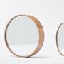 Round mirror handmade Dorian Oak 2