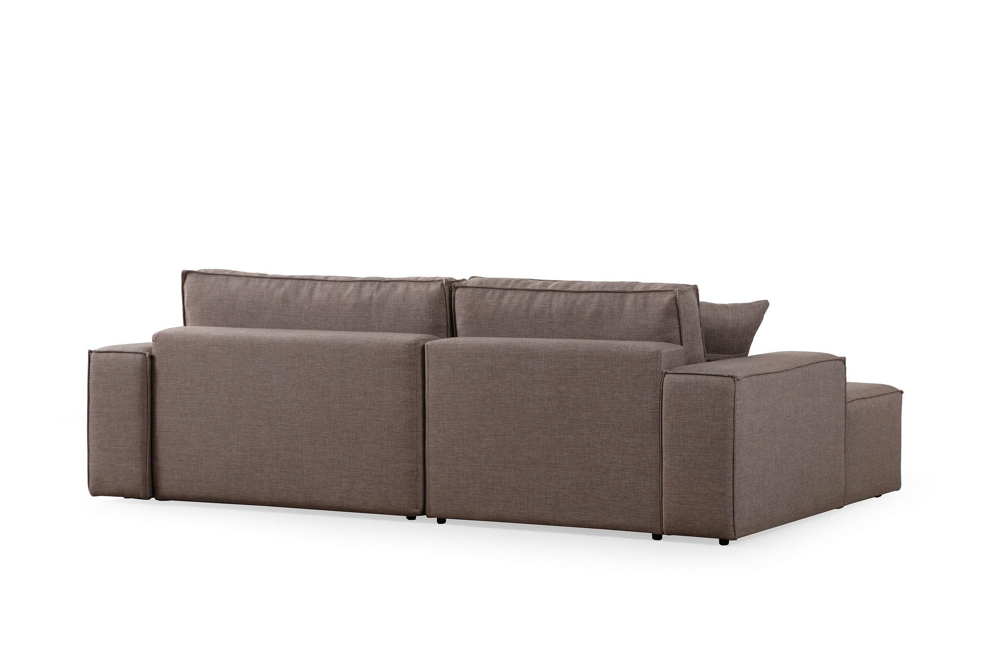 Pirlo corner sofa left brown 7