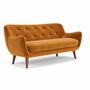 Herman Sofa 3-Sitzer Velour Matt Amber 1