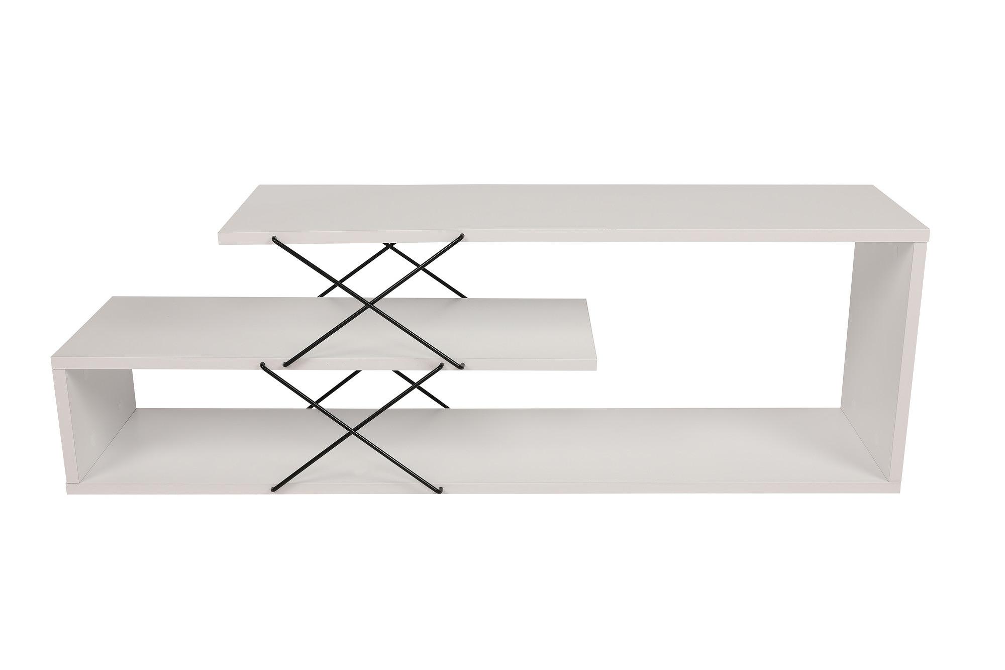 Zigzag Lowboard Wood Veneer White 0