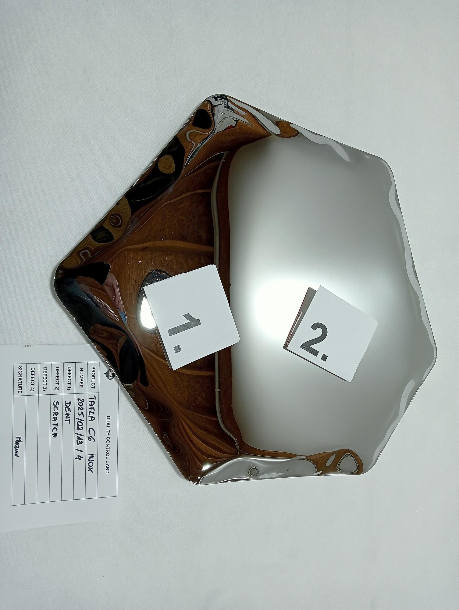 Table Mirror C6 Stainless Steel Inox Polished Silver 2