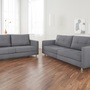 Liam Sofa 3-Sitzer Textil Metall Grau 2