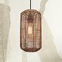 Pendelleuchte Tanami Typ D Beige Eisen Rattan 1