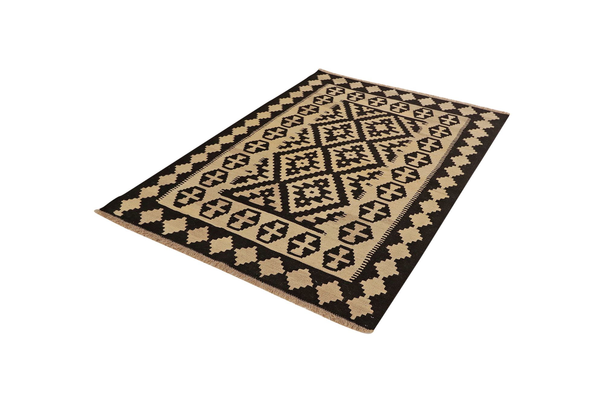 Kilim Gashgai Teppich Braun Schwarz 3