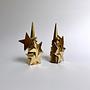 Vintage napkin rings with stands Brass 1980s 1