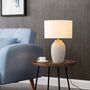 Table lamp Lanta linen fabric / concrete 1-light 0