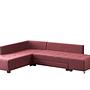 Manama Corner Sofa Bed Left - Claret Red 3