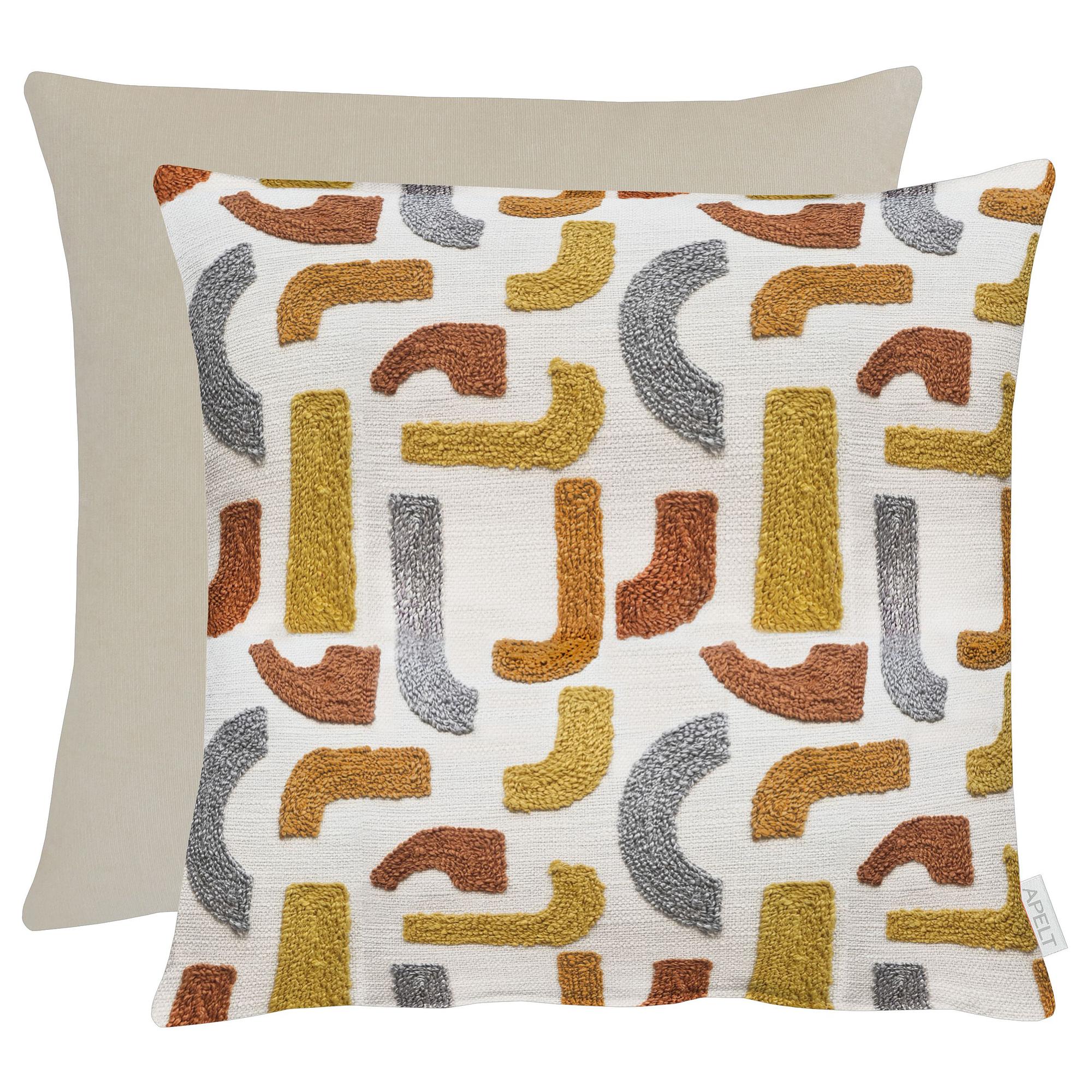 Dekokissenbezug Rio Mischgewebe Weiß / Orange 0