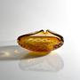 Vintage Schale Muranoglas Bernstein-Orange 70er Jahre 6