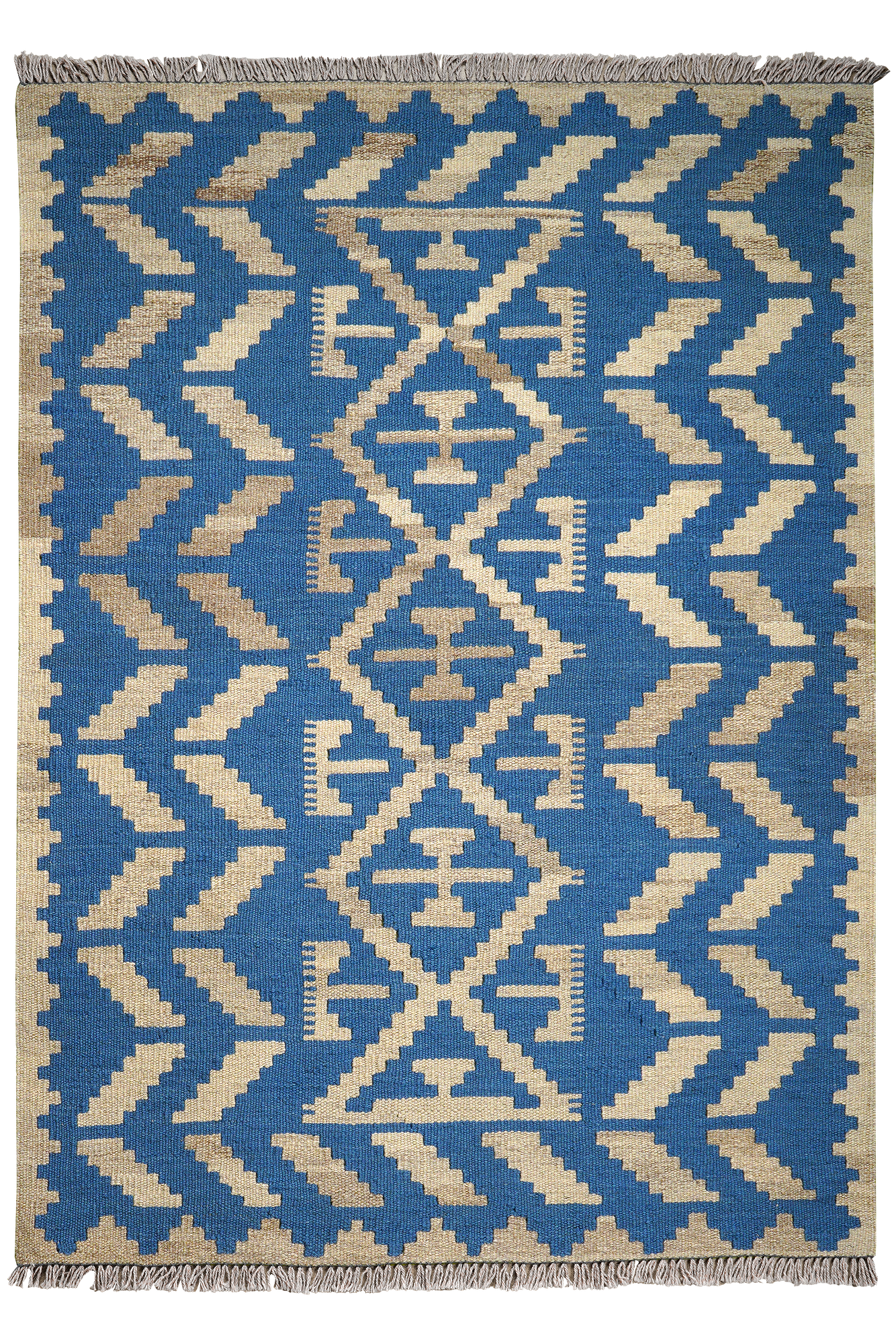 Kilim Gashgai Teppich Blau 0