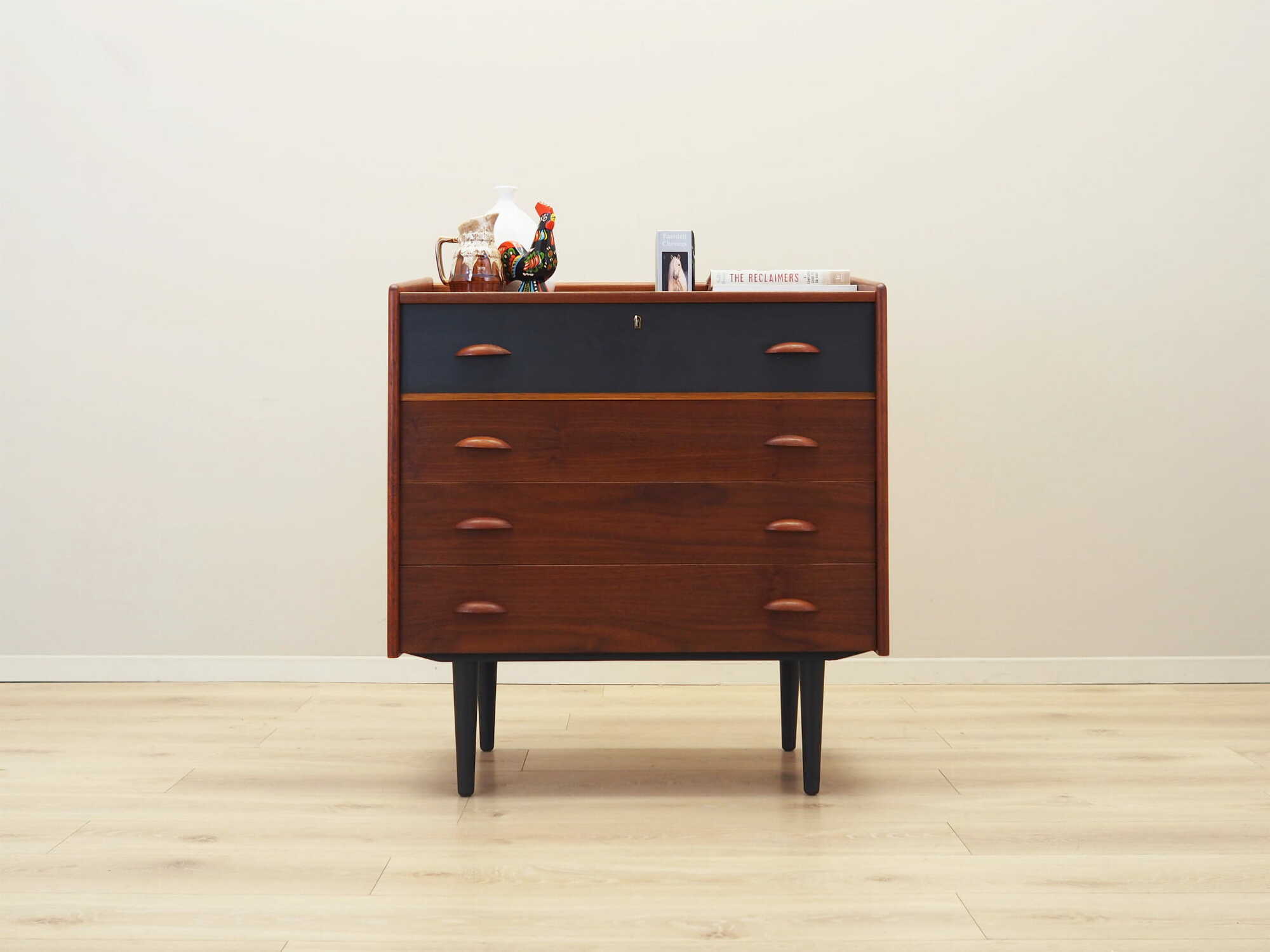 Vintage Chest of Drawers Teak Wood Brown 1970s 1