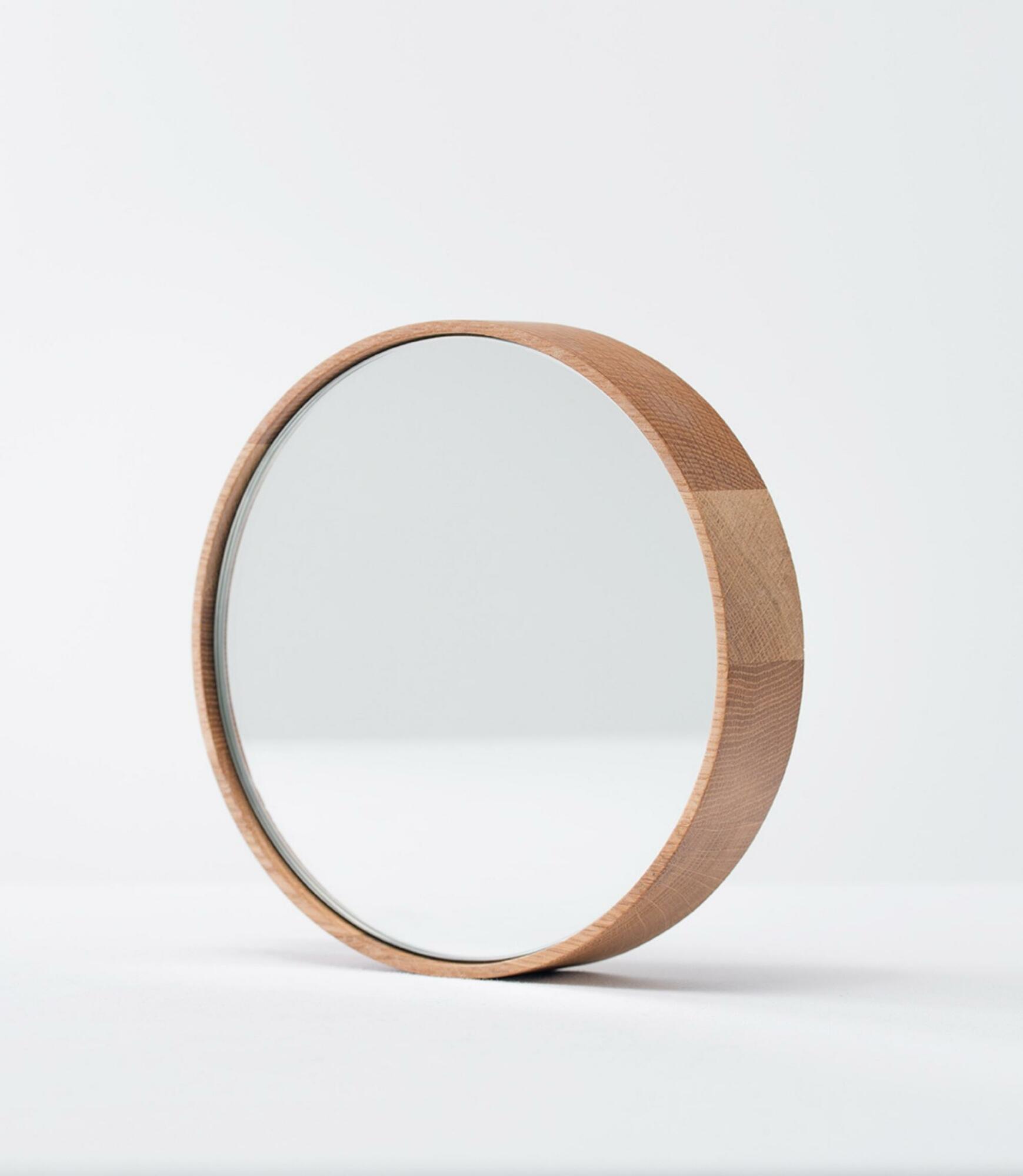 Round mirror handmade Dorian Oak 3