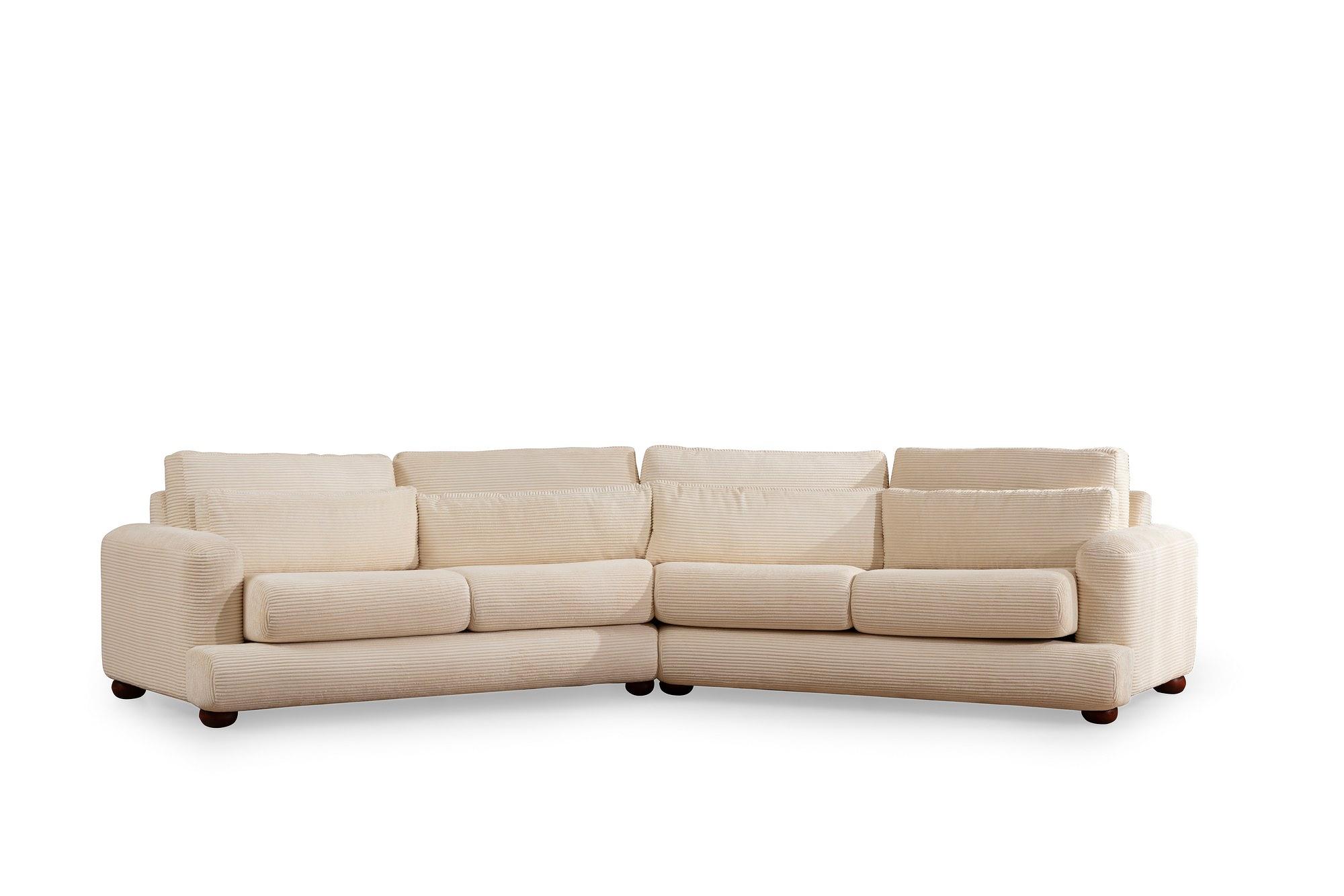 River 4-Sitzer Ecksofa Links Beige 0