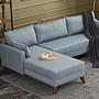 Bella Sofa Récamiere Links Blau 1