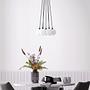Pendant lamp 7-flame opal glass white 1