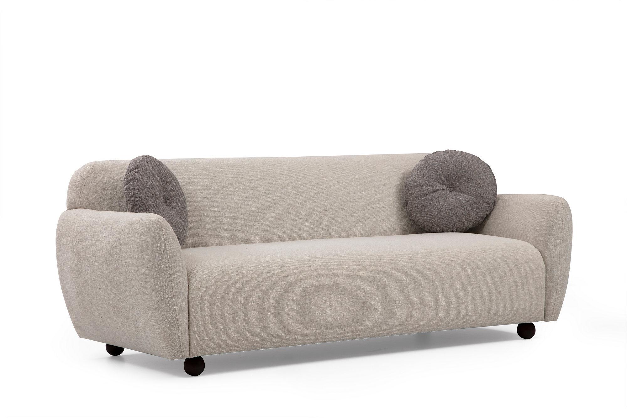 Eddy 3-Sitzer Sofa Creme 4