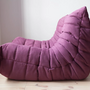 Togo armchair textile aubergine 2