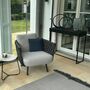 2x Tosca Clubsessel & Beistelltisch Textil Edelstahl Grau 4