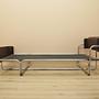 Vintage Bett Metallrahmen Naturleder Braun 1980er Jahre 6