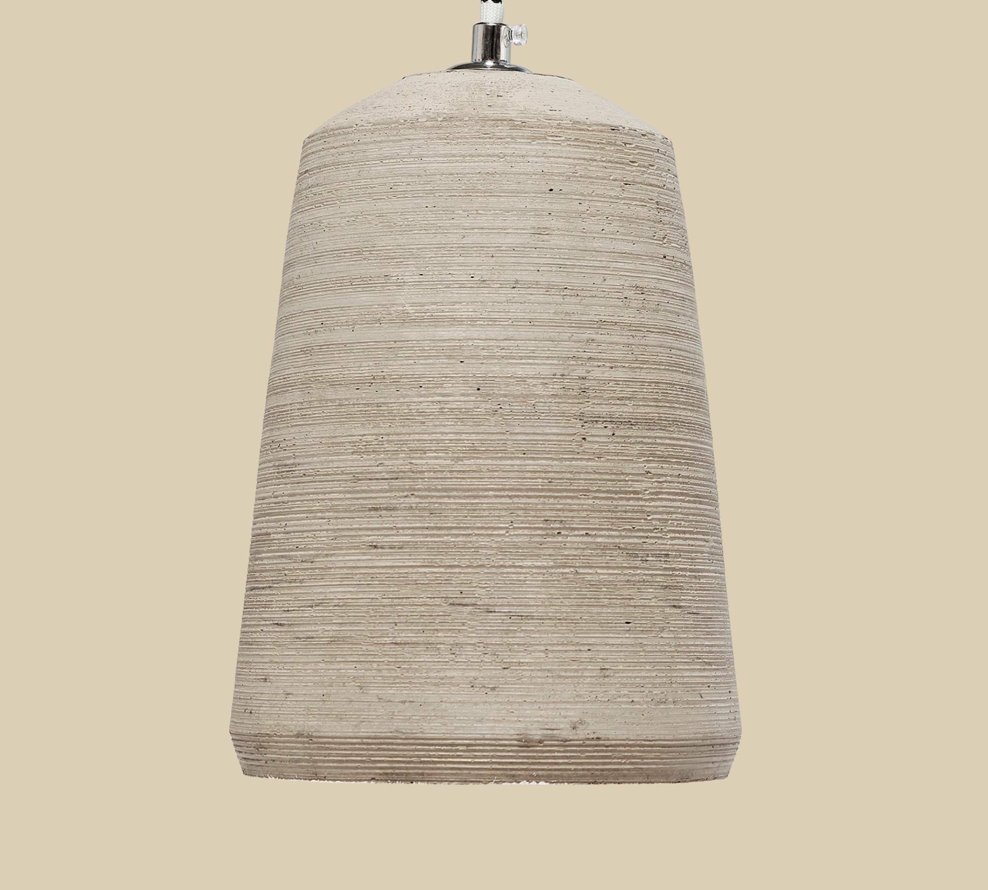 3-flammige Pendelleuchte Beton / Holz 1