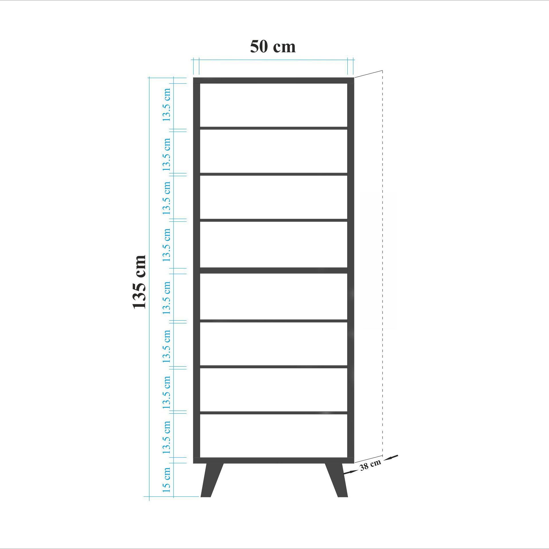 Filinta Schuhschrank Holzfurnier Sonoma Eichebraun 7