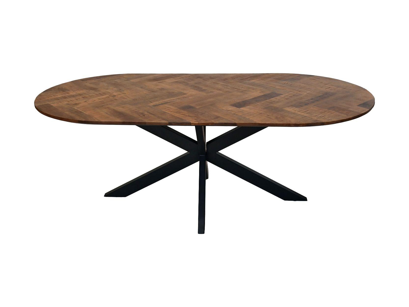 Ovaler Verona Esstisch Mangoholz Metall 0