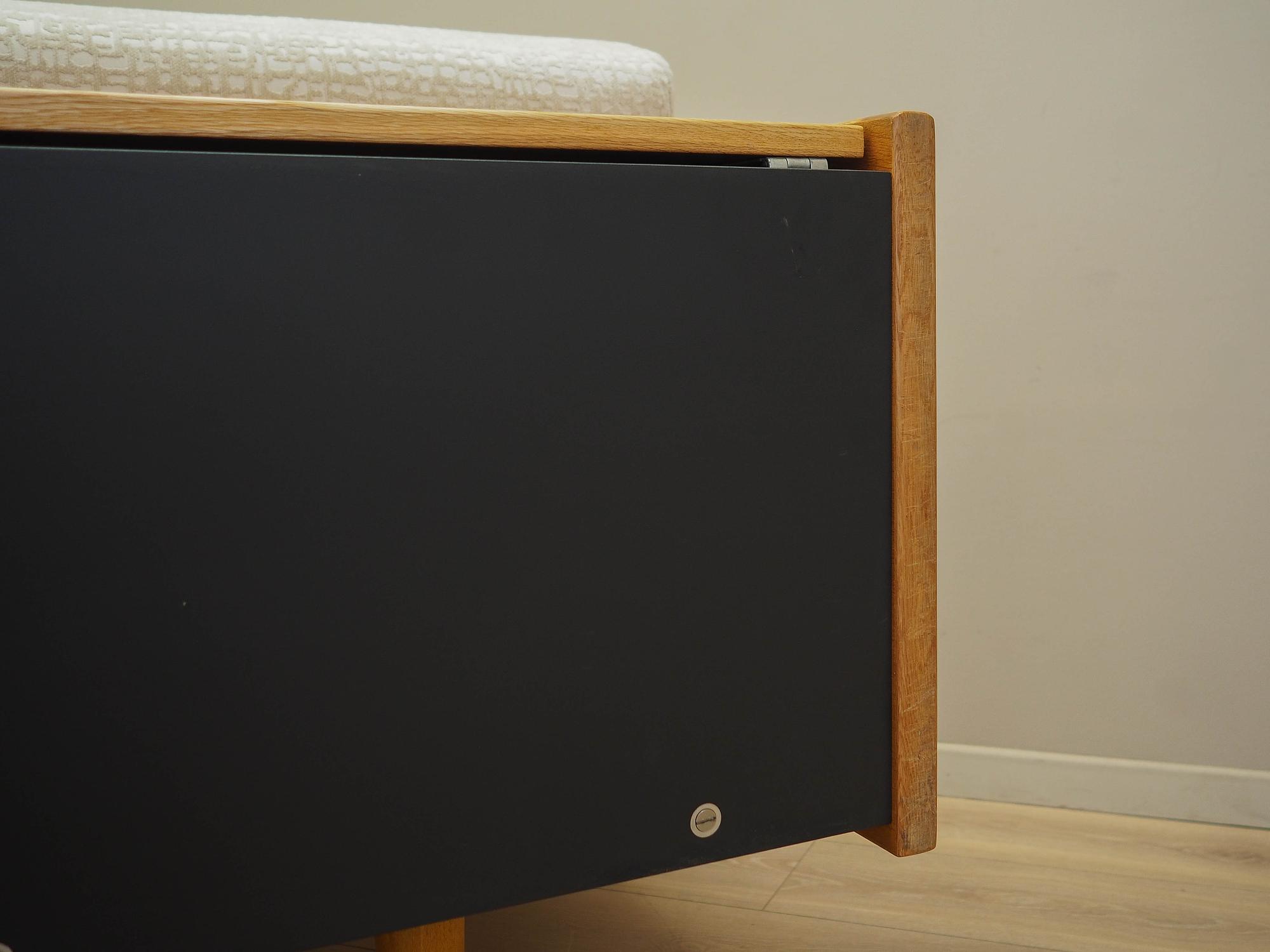 Eichensofa Weiß Braun 1960er Jahre 11