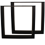 2x Modell U Tischbein Metall Schwarz 0