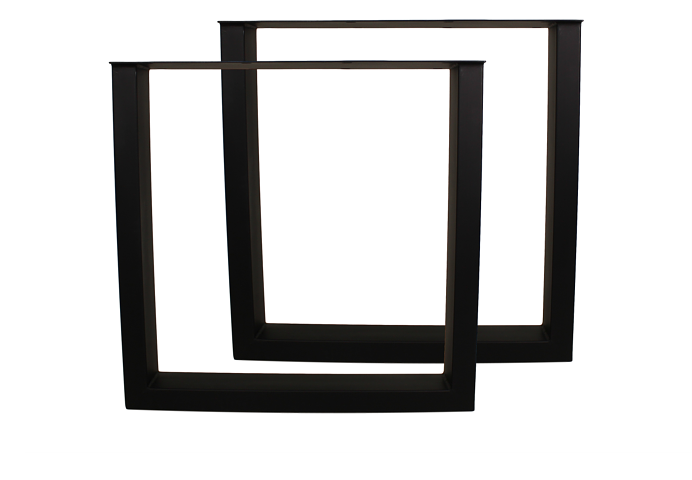 2x Modell U Tischbein Metall Schwarz 0