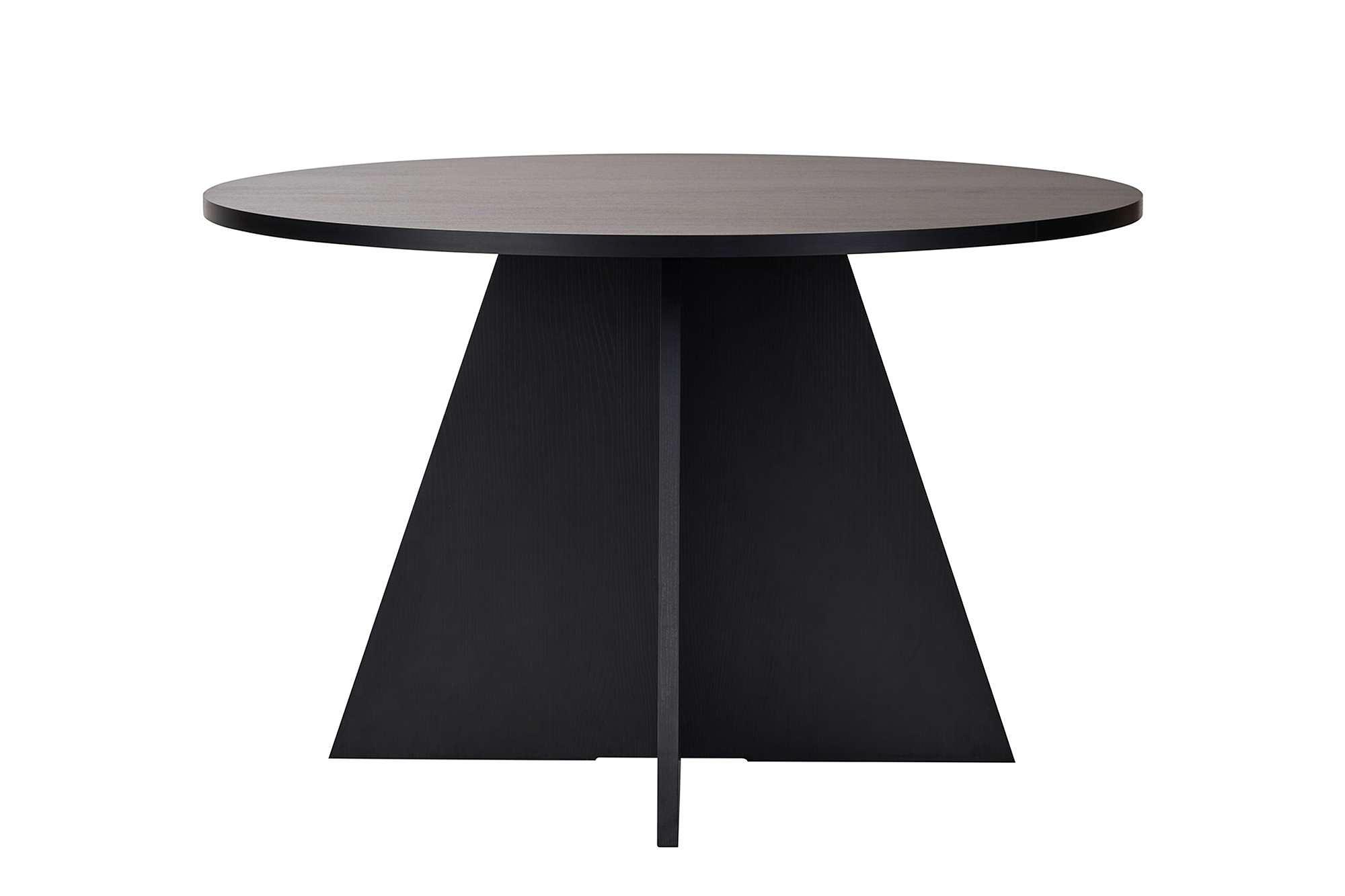 Virella Dining table wood black Ø120 cm 4