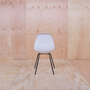 Eames DSX Plastic Side Chair Schwarzes Untergestell Weiß 4