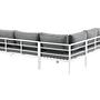 Mexico Corner Sofa Garden Furniture Set Metal Teak 5