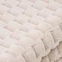 Blanket Jacquard Bubbles Polyester Cream 150 x 200 cm 3