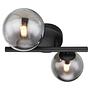 Riha LED Wall Light 2-Light Colored Glass Iron 4