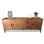 Grasby Sideboard Pinie Massivholz Braun Schwarz 4