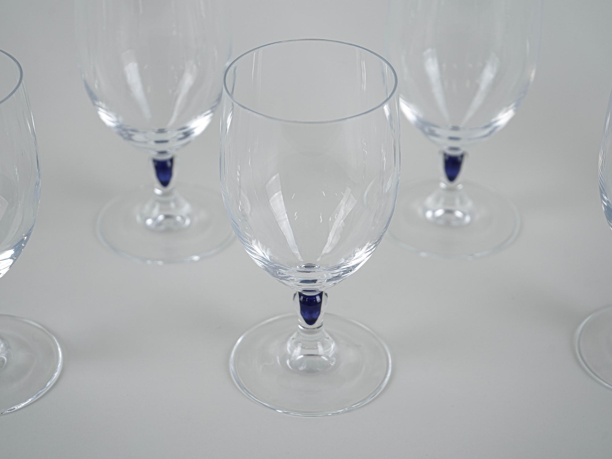 Set Venise Saphir Glasses 1970s Cristal d'Arques 7