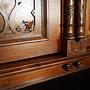 Vintage cabinet oak wood brown 13