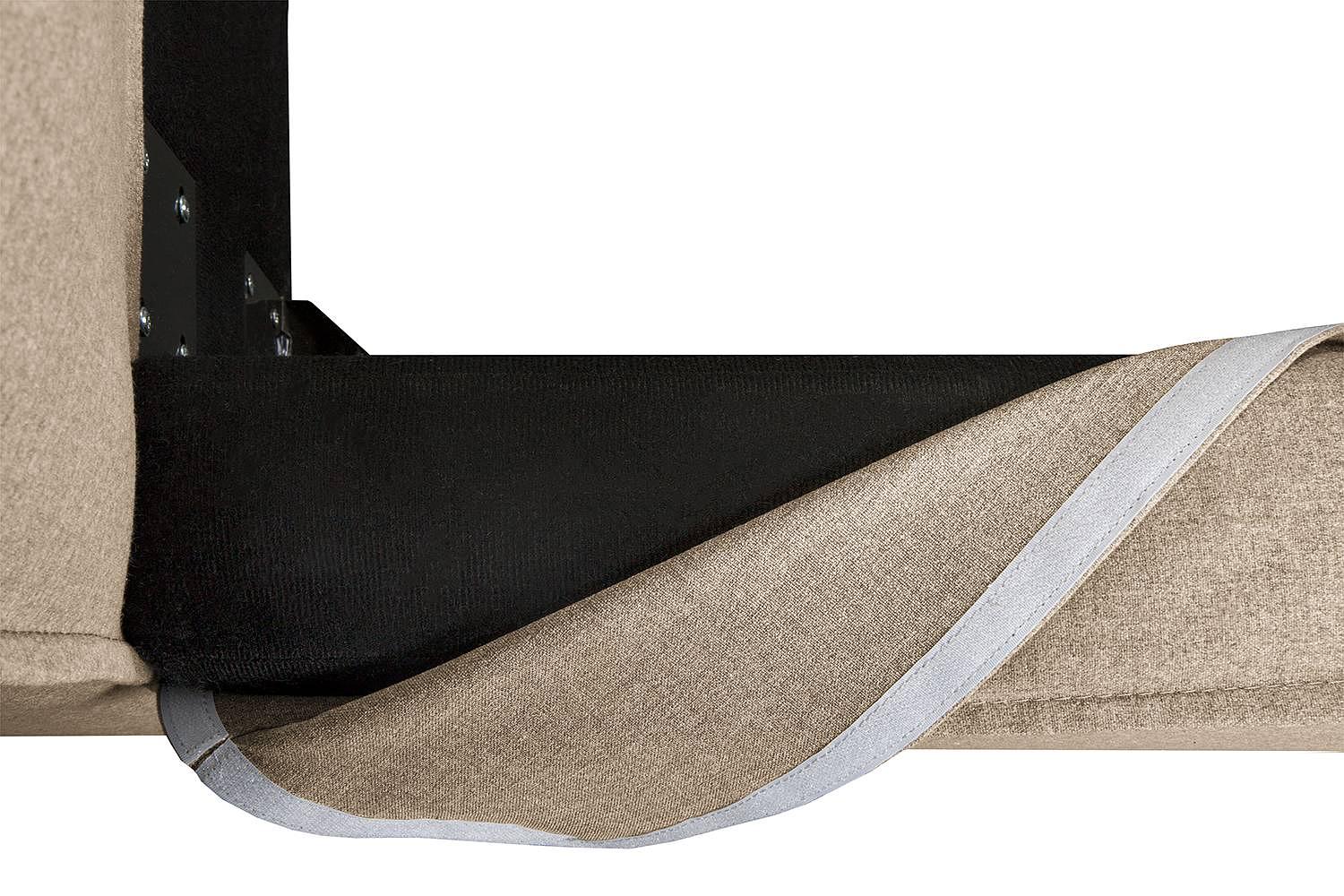 KINX Wechselbezug Polsterbett Flachgewebe Beige 180 x 200cm 1