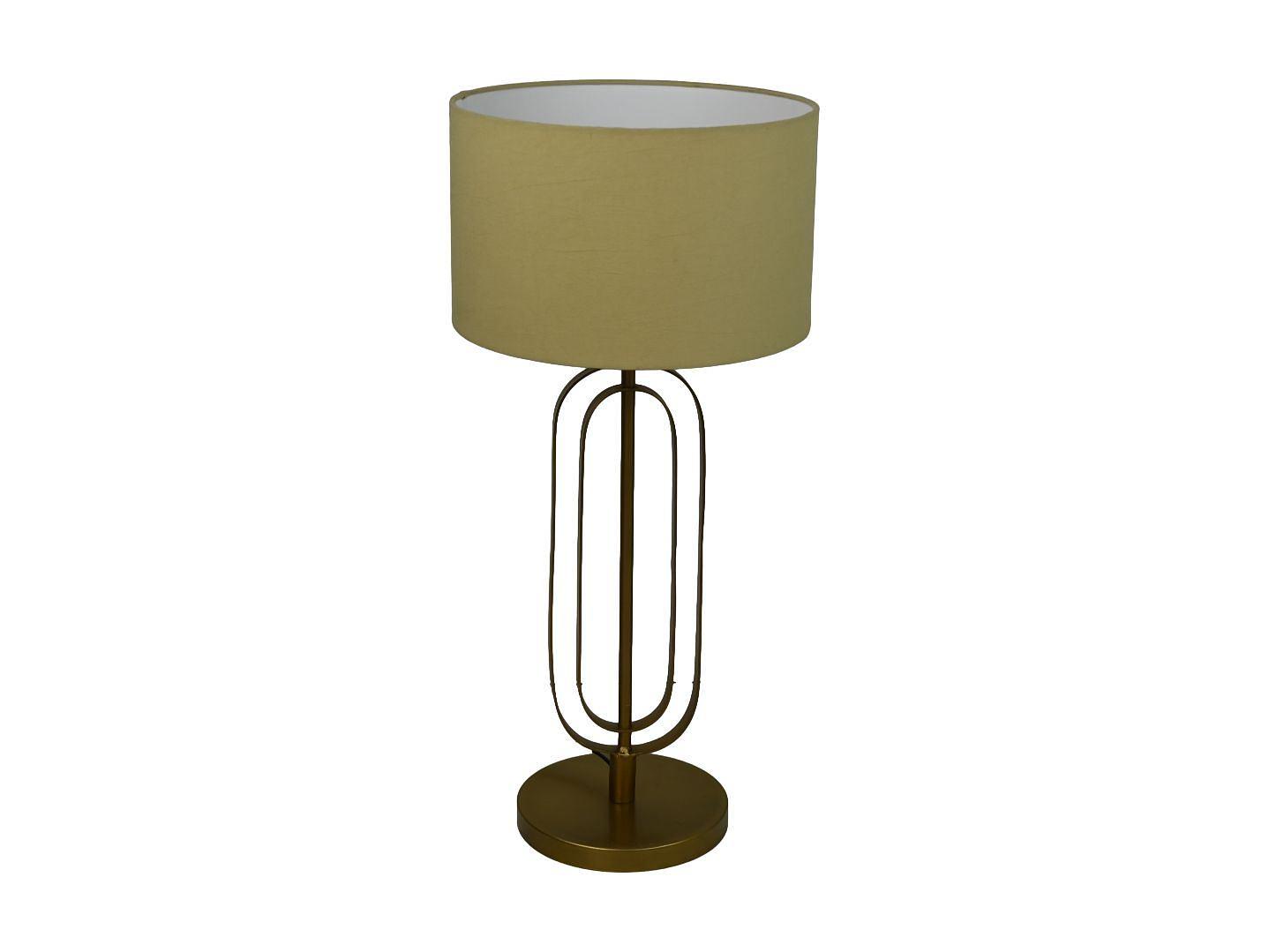 Runder Lampenschirm Baumwolle Beige 1