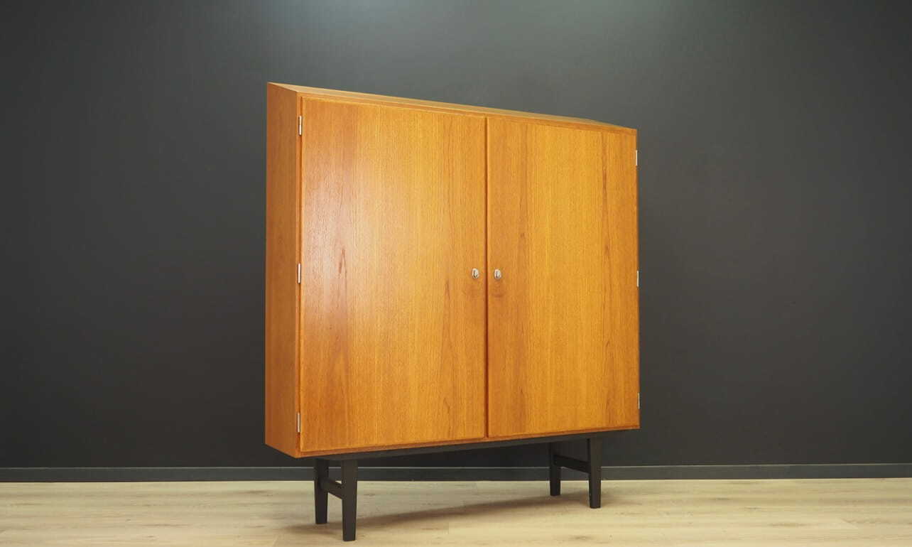 Vintage cabinet teak wood beige 1970s 2