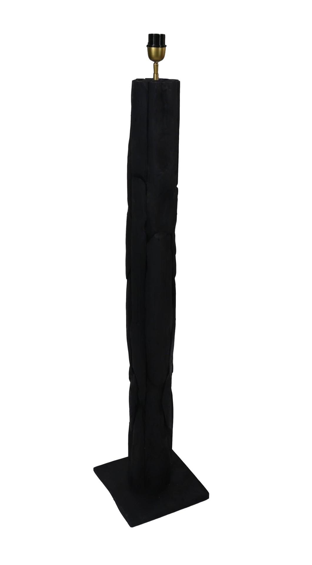 Stehlampe Teakholz Schwarz 1