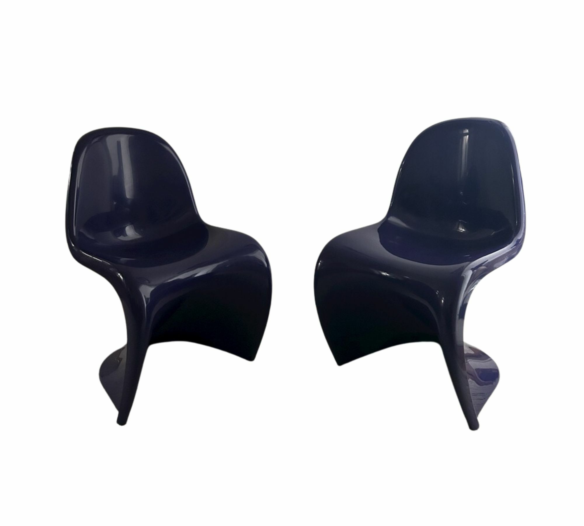 2x Panton Chair Kunststoff Violett 0