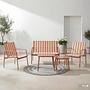 Outdoor Lounge Group Vinoa Set of 5 Steel Red White 1